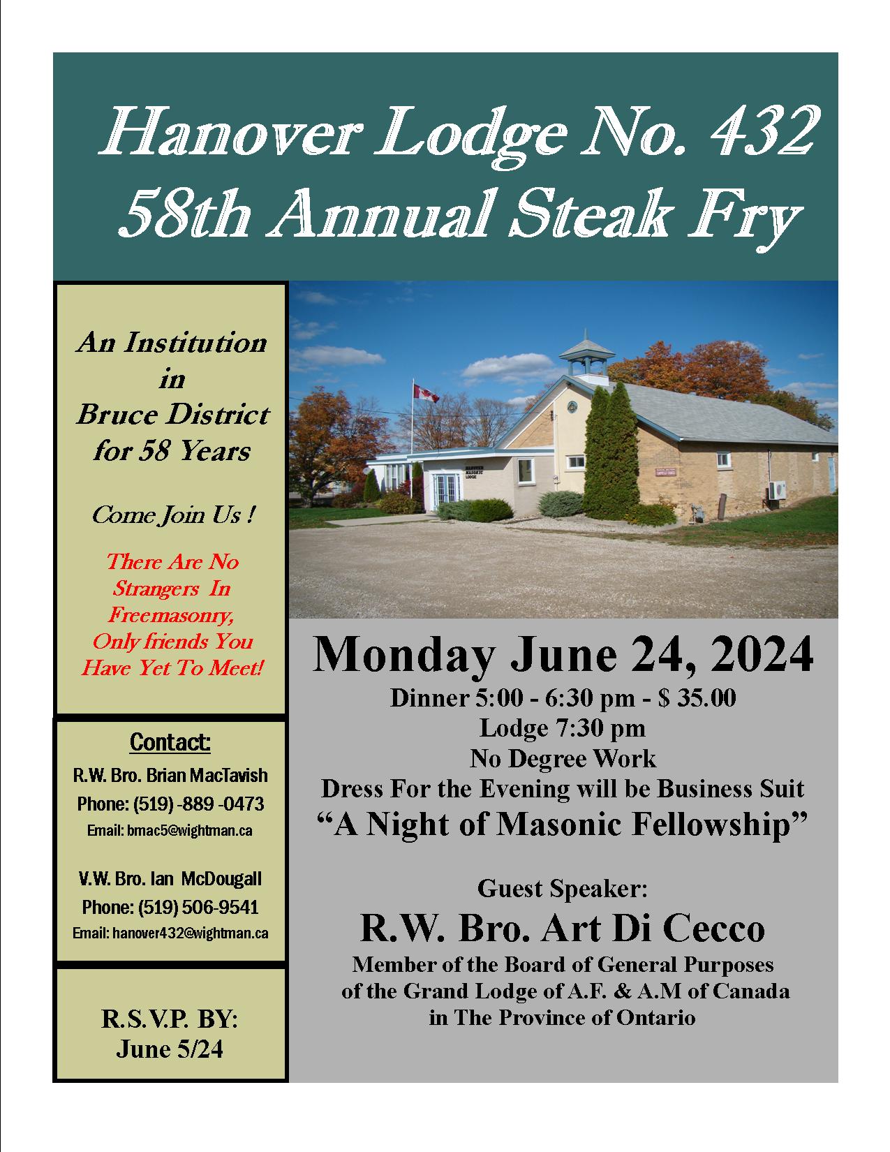 Hanover Steak Fry Poster 2024